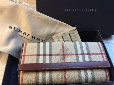 authentic burberry long wallet